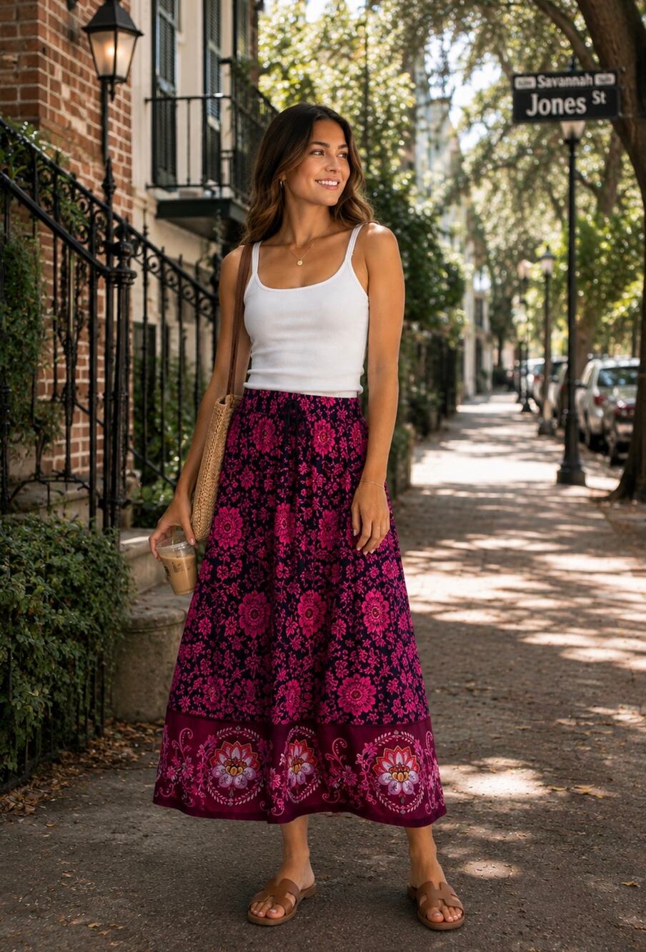 JADE by JOHNNY WAS Blythe A-Line Midi Skirt - Alixa